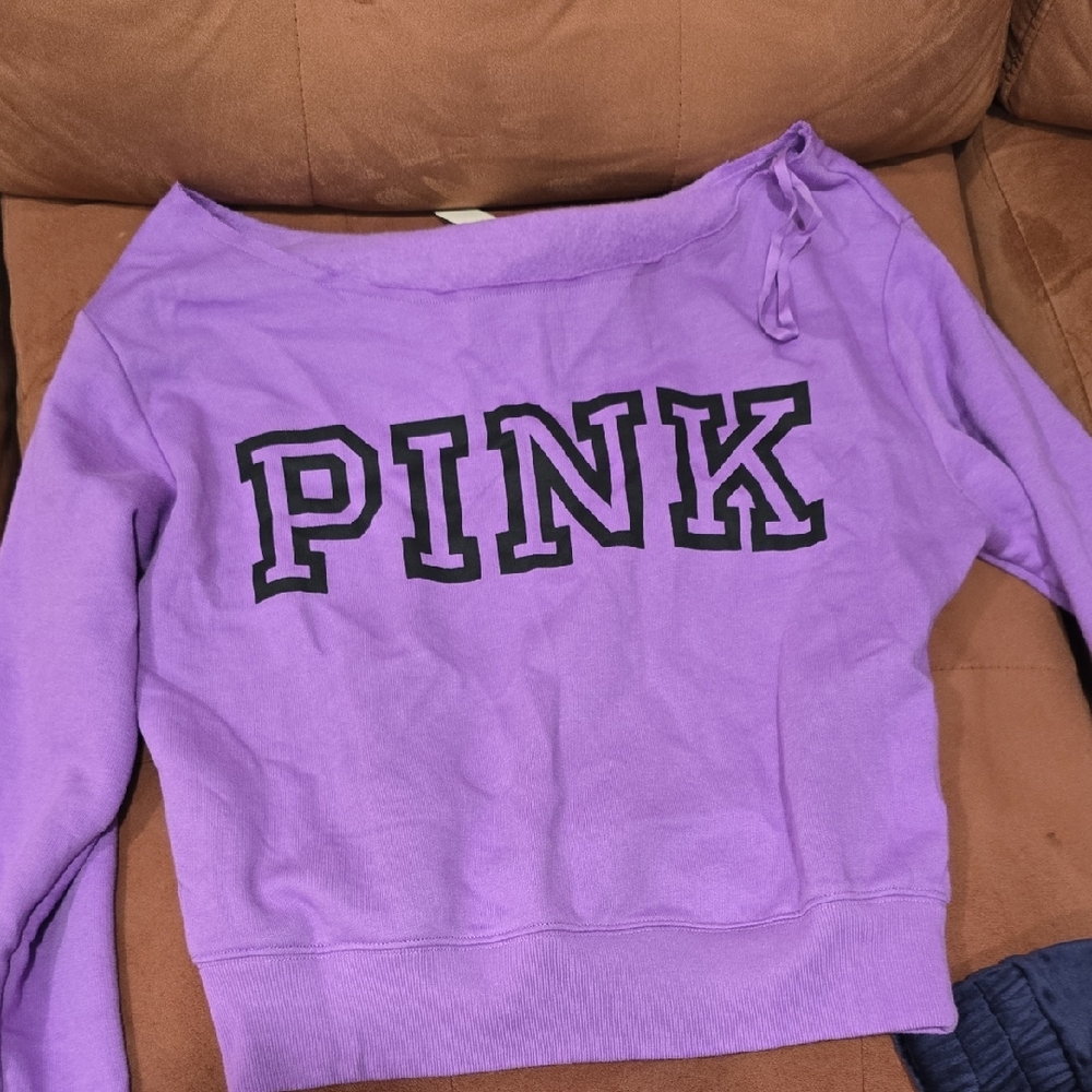 PINK Victoria's Secret Purple Long Sleeve Tee